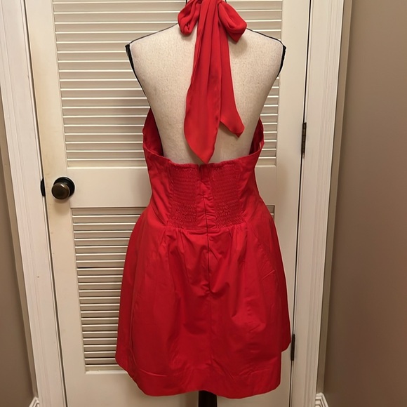 Anthropologie Maeve Twist Halter Tie-Neck Mini Dress in Red, Size Large, NWT - Picture 11 of 17